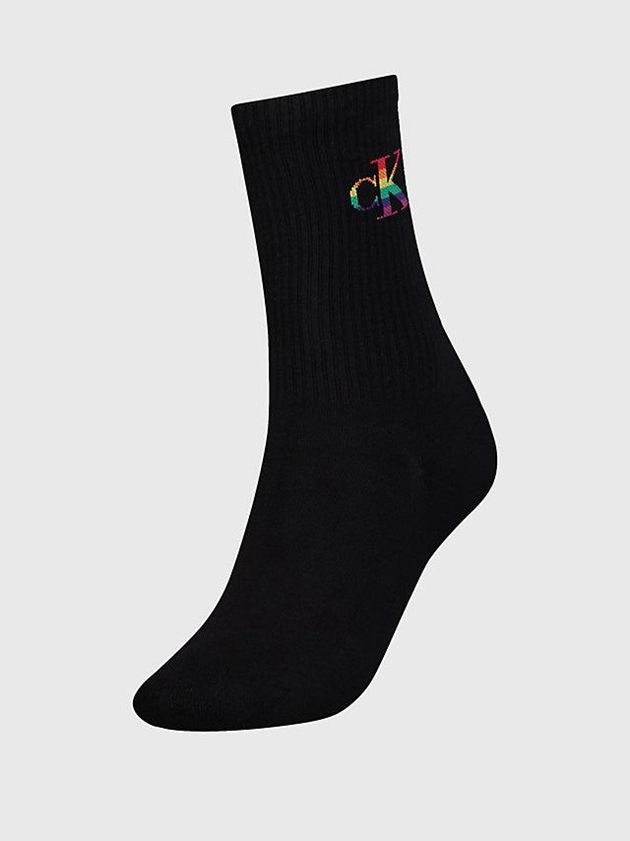 Calvin Klein USA Crew - Pride Womens Socks Black 7691340-RO